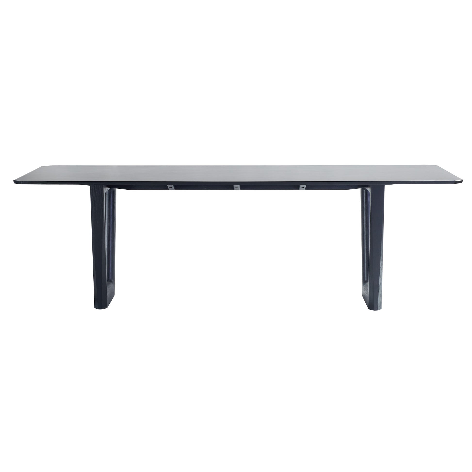 Dapto Dining Table Black Ash and Black Richlite - side view