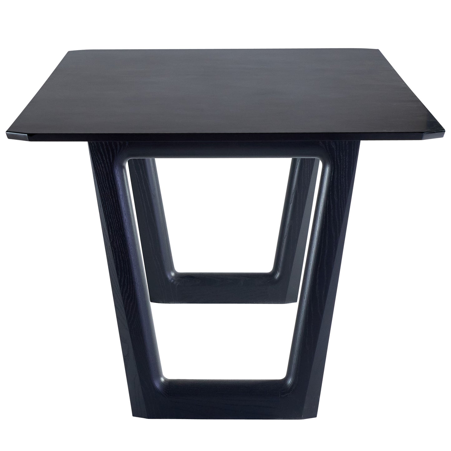 Dapto Dining Table Black Ash and Black Richlite End View