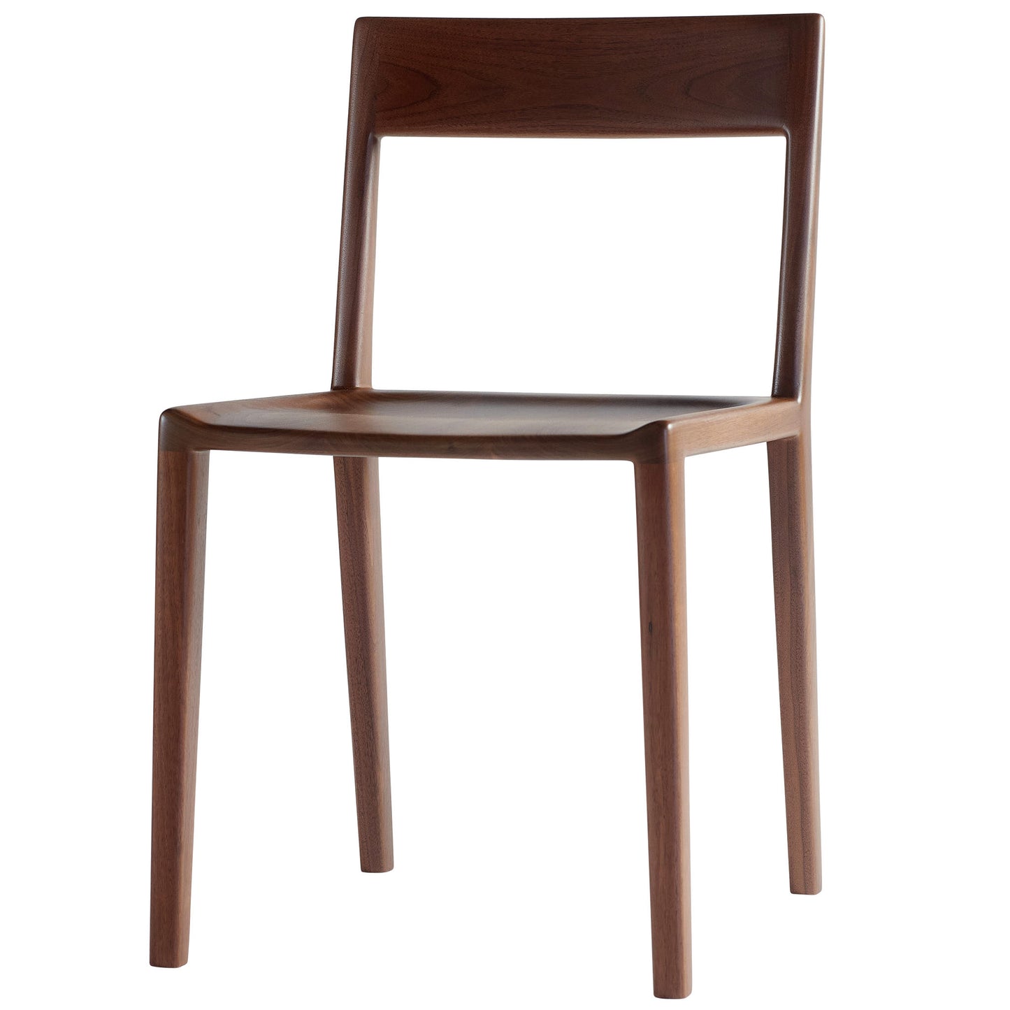 Kompson walnut side chair- eighth right view