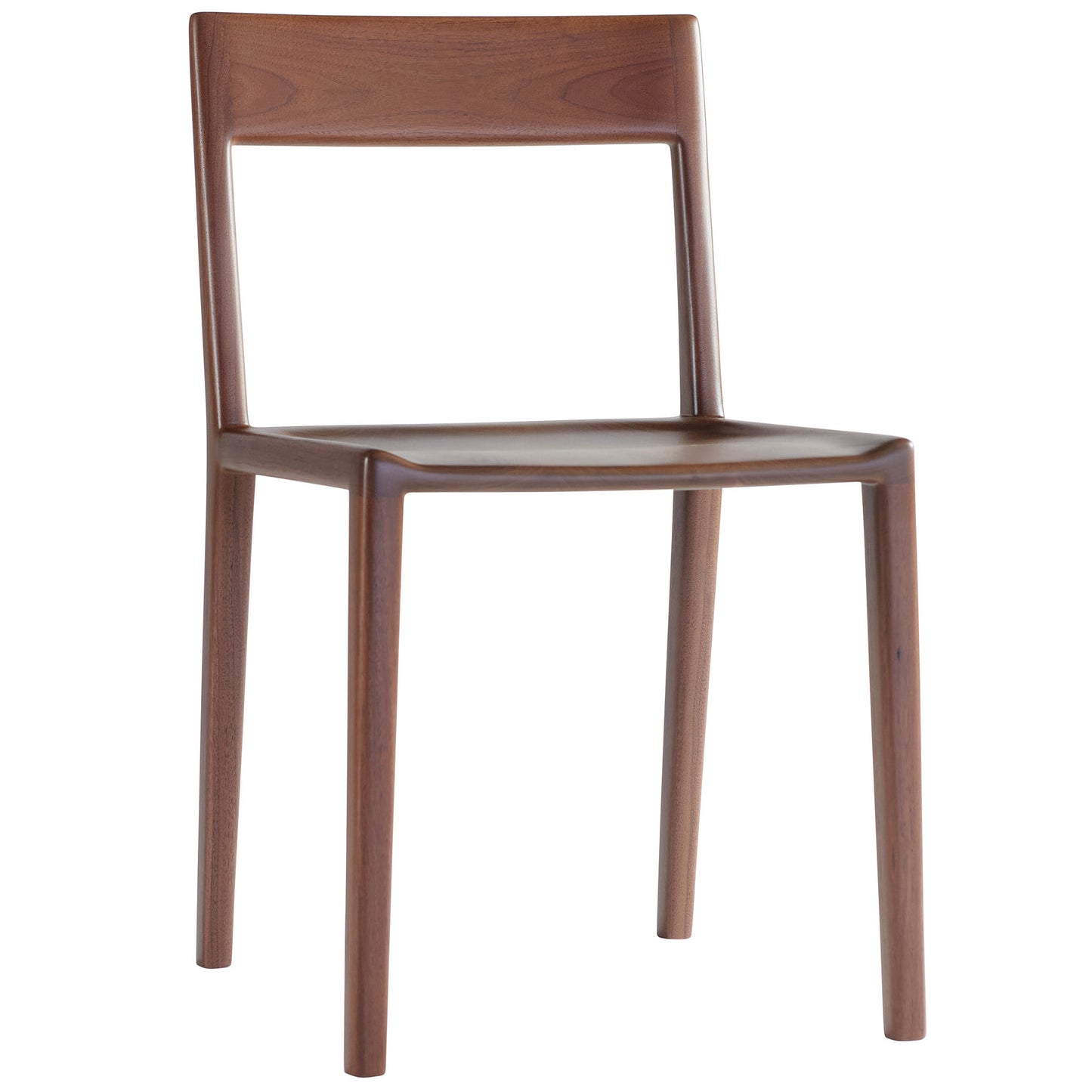 Kompson walnut side chair- eighth left view