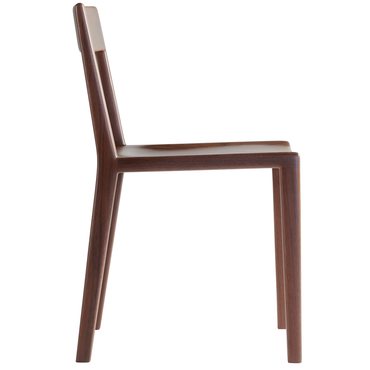 Kompson walnut side chair- left