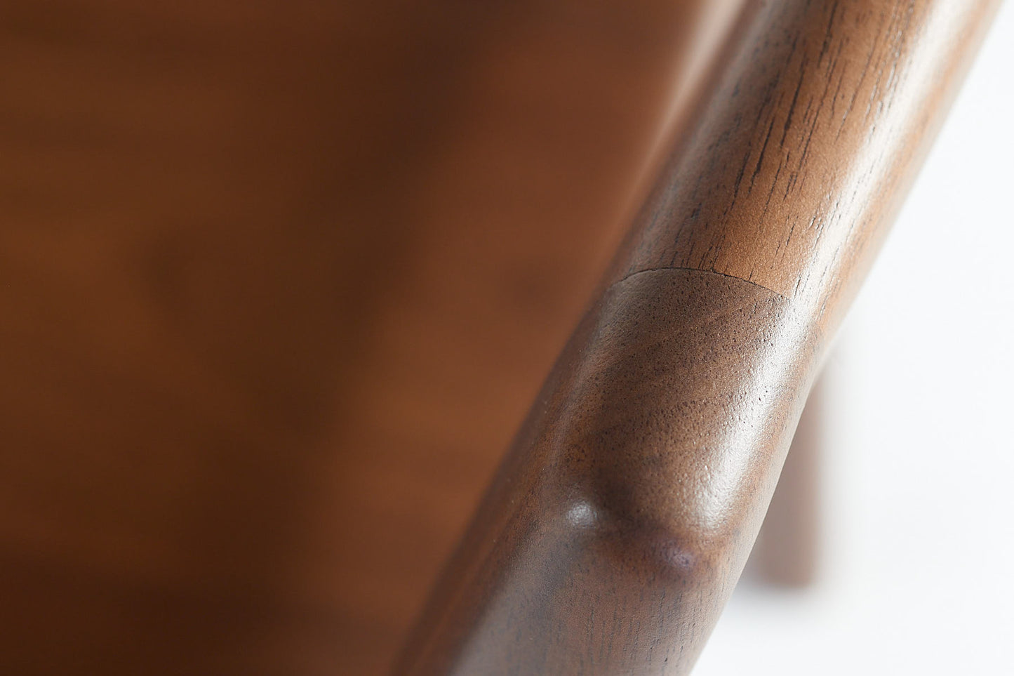 Kompson walnut side chair- back detail