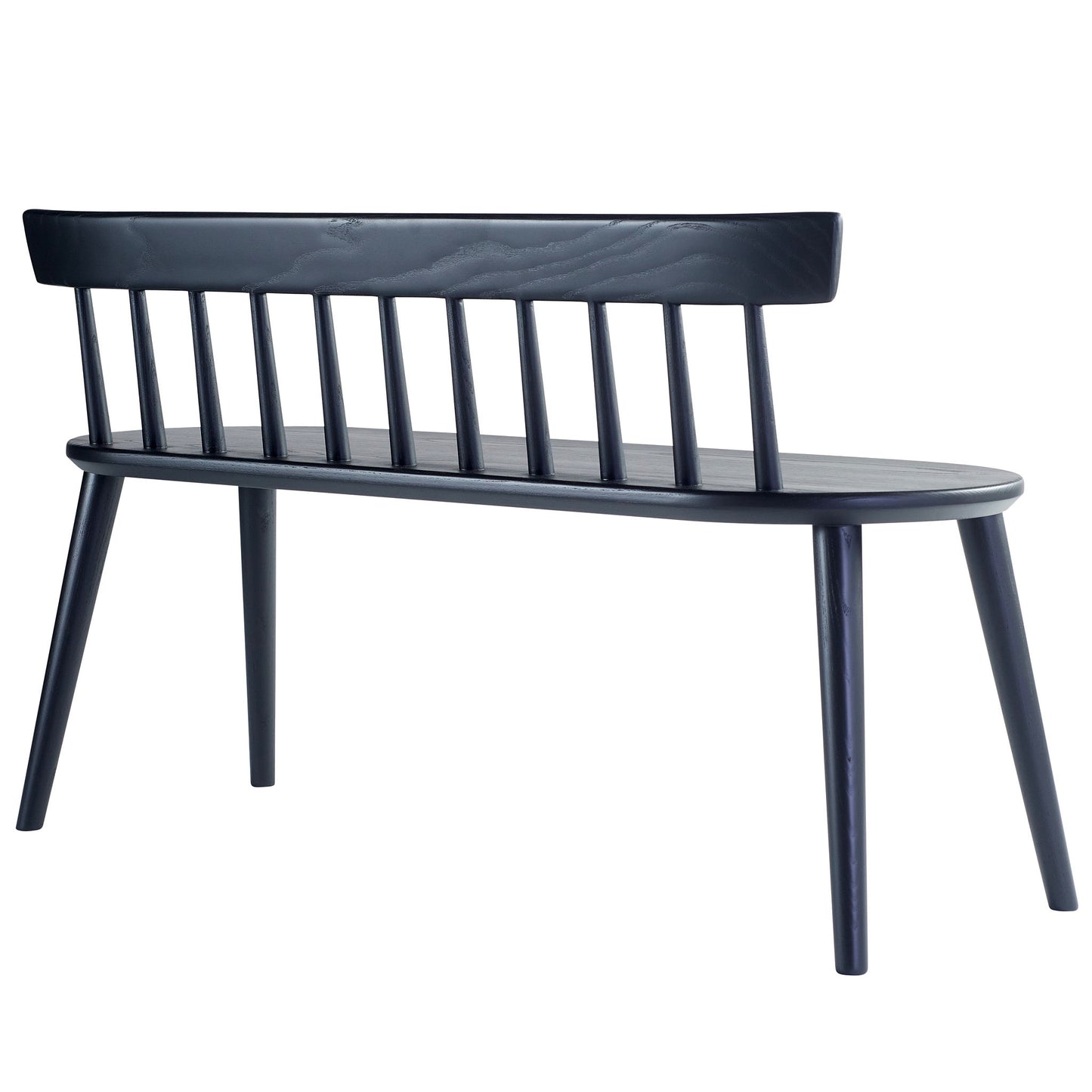 Kanon Bench Black Ash-Back quarter right view