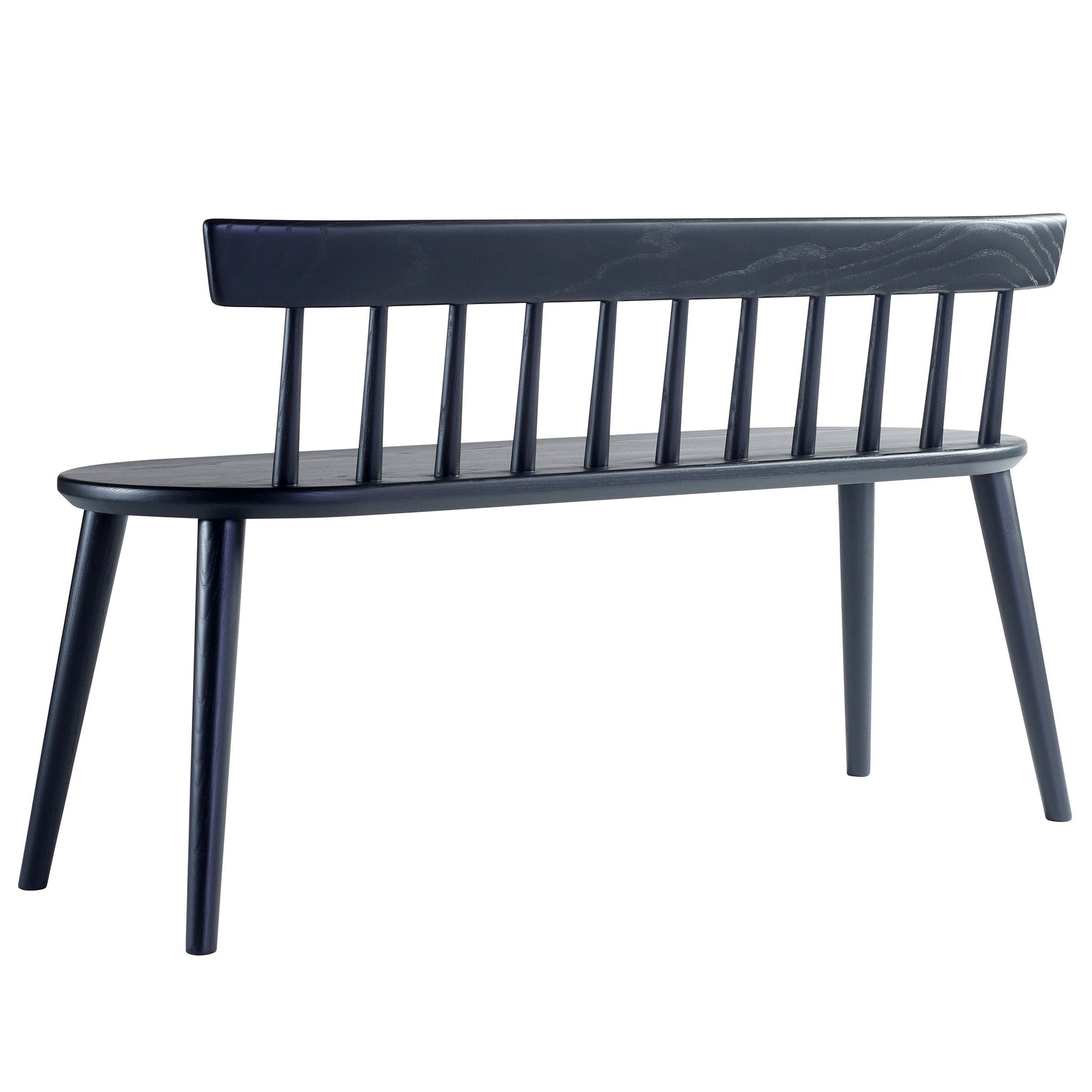 Kanon Bench Black Ash-Back Quarter Left view